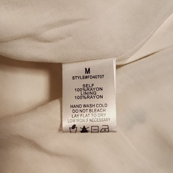 NWOT, Calista navy/ivory floral border surplus tiered midi dress - Picture 10 of 11